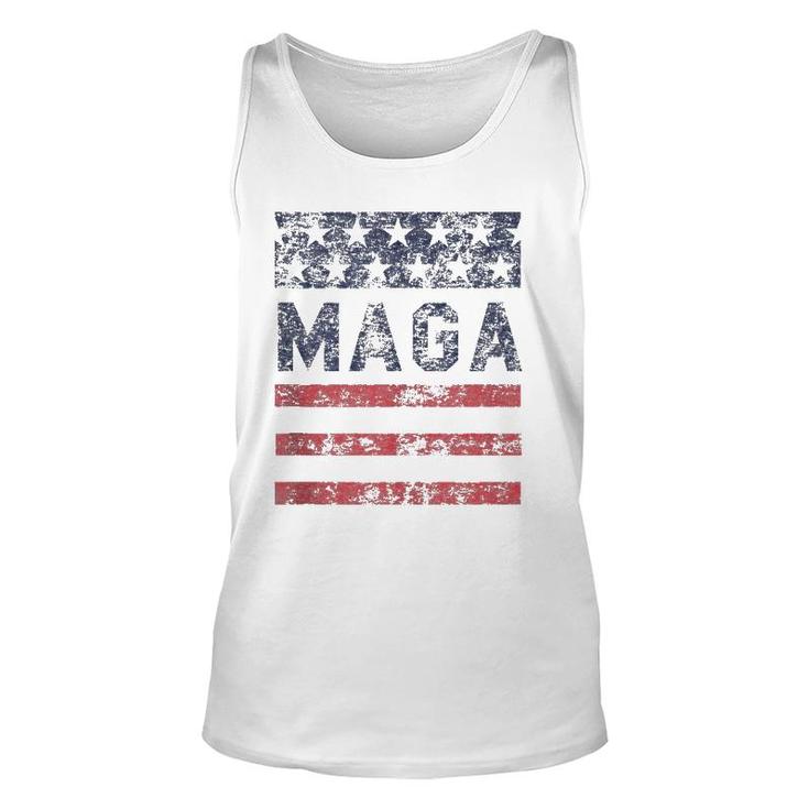 Maga Stars & Stripes Retro Vintage Distressed Graphic  Unisex Tank Top