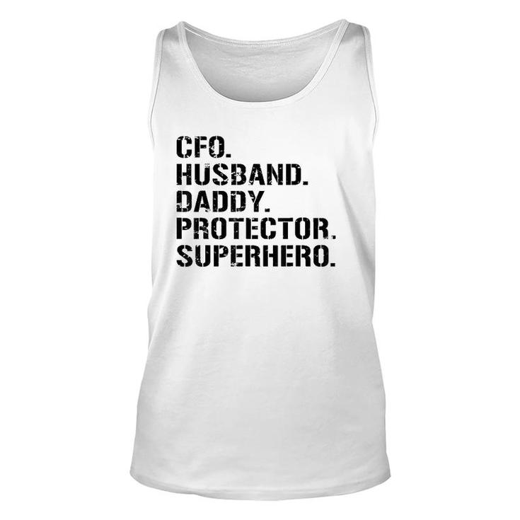 Mens Fathers Day Gift Cfo Husband Daddy Protector Superhero Unisex Tank Top