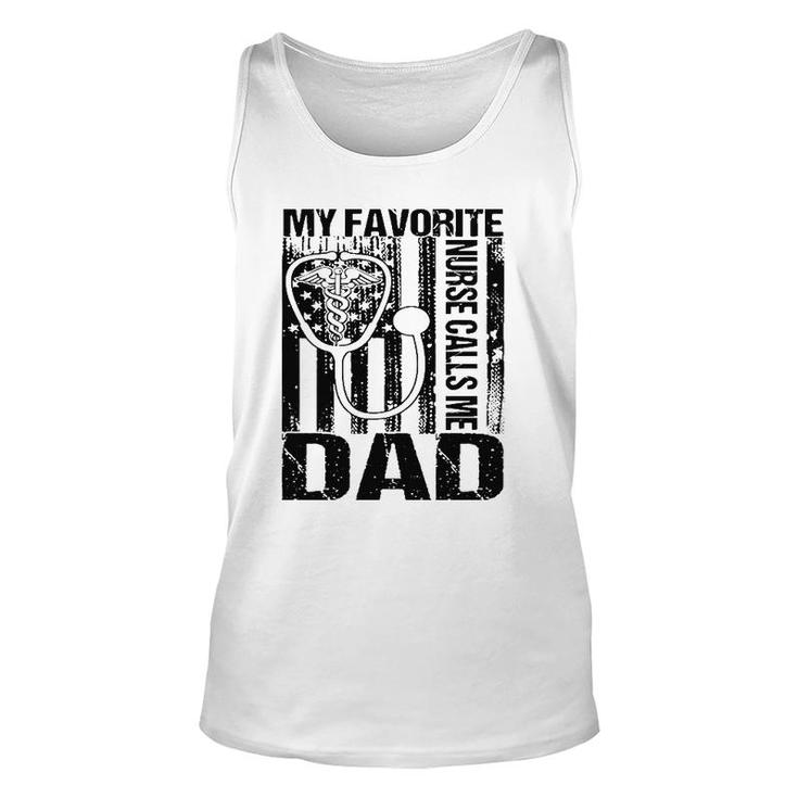 Mens My Favorite Nurse Calls Me Dad Papa Daddy Cool Fathers Day Unisex Tank Top