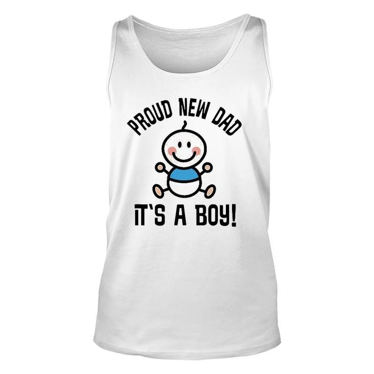 Mens Proud New Dad Its A Boy Fathers Day Gift Unisex Tank Top