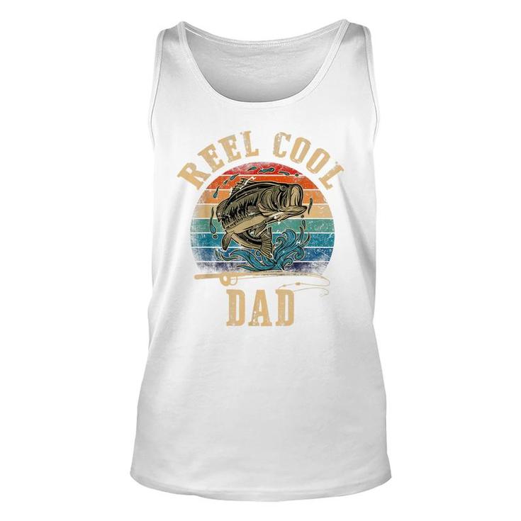 Mens Reel Cool Dad Fisherman Fathers Day Fishing  Unisex Tank Top