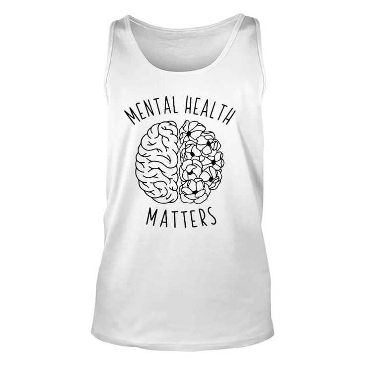 Mental Health Matters Human Brain Graphic Health Awareness Unisex Tank Top