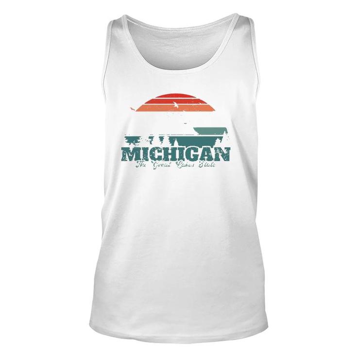 Michigan The Great Lakes State Proud Michigander Unisex Tank Top