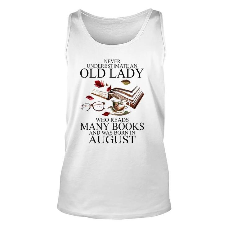 Never Underestimate An Old Lady Who Reads Many Books Unisex Tank Top