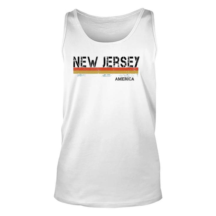 New Jersey Retro Vintage Stripes Unisex Tank Top