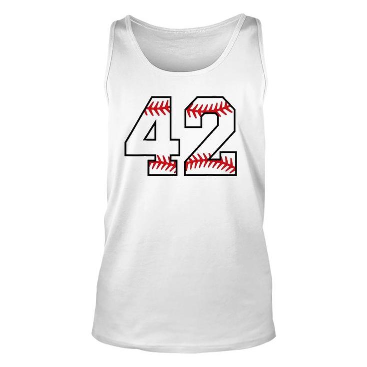 Number 42 Forty Two Baseball Lucky Favorite Jersey Number Unisex Tank Top