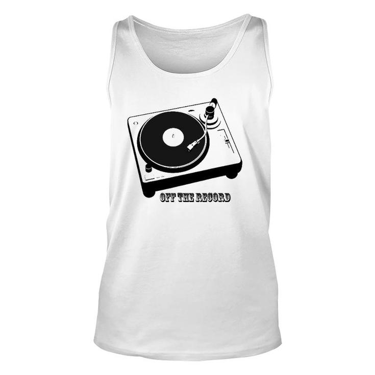 Off The Record Music Lover Unisex Tank Top