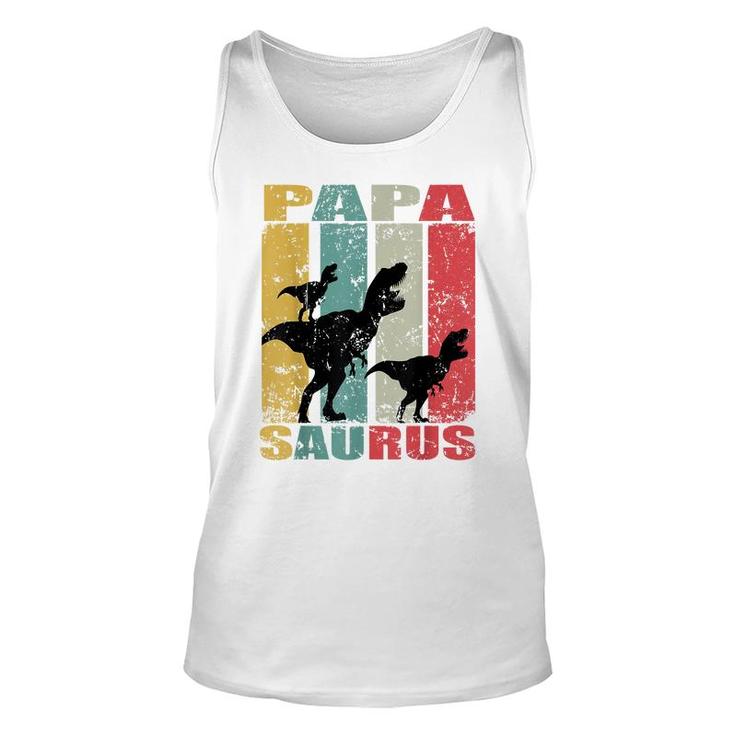 Papasaurus Rex Dinosaur Baby Dino Twin Family Papa Saurus  Unisex Tank Top