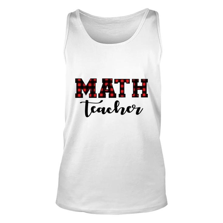 Plaid Math Teacher Cool Awesome Gifts Unisex Tank Top