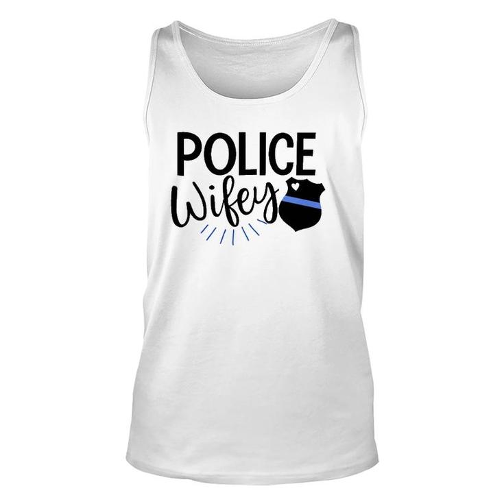 Police Wife Cute Police Officer Law Enforcement Wife Badge Unisex Tank Top