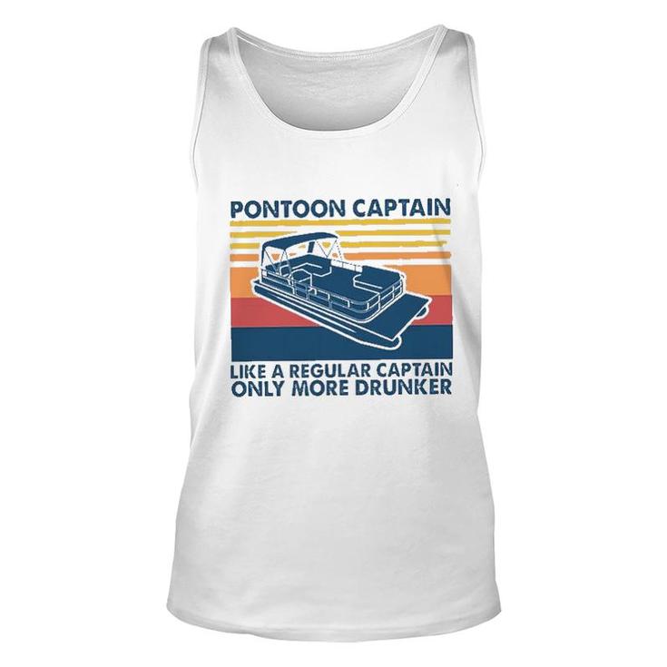 Pontoon Captain Like A Regular Captain New Blue Graphic Unisex Tank Top
