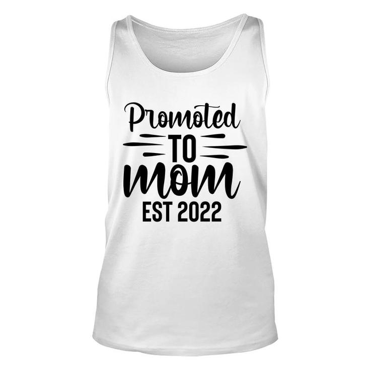 Promoted To Mom Est 2022 Full Black Baby Unisex Tank Top