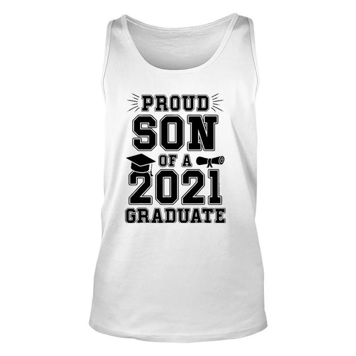 Proud Son Of A 2021 Graduate School Graduation Mom Dad Grad Unisex Tank Top