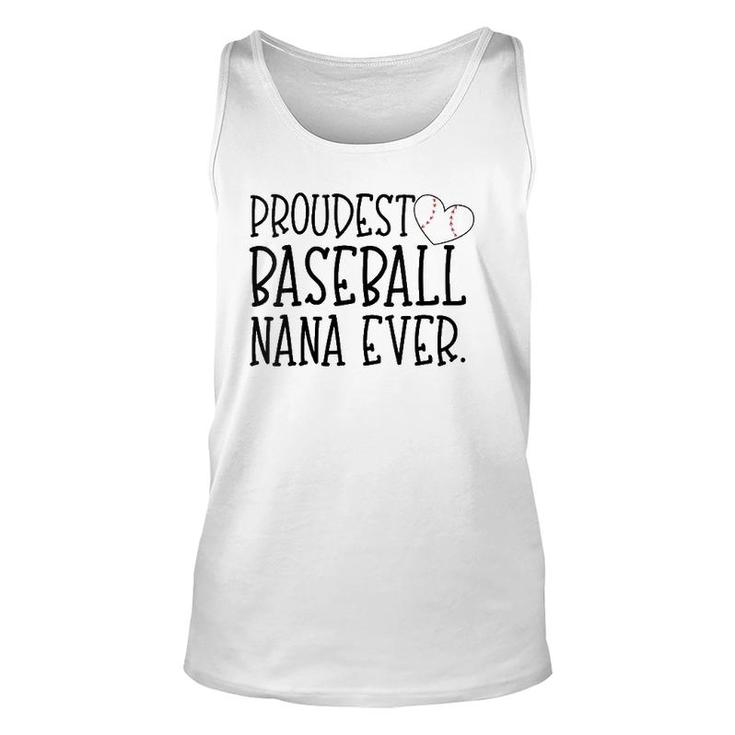 Womens Proudest Baseball Nana Ever Cute Baseball Player Grandson V-Neck Tank Top