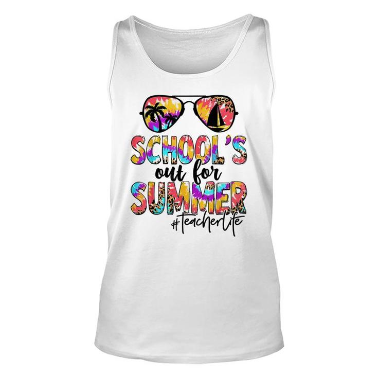 Retro Last Day Of School Schools Out For Summer Teacher Life  Unisex Tank Top