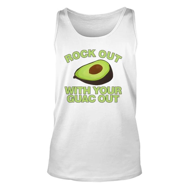 Rock Out With Your Guac Out Funny Avocado Unisex Tank Top