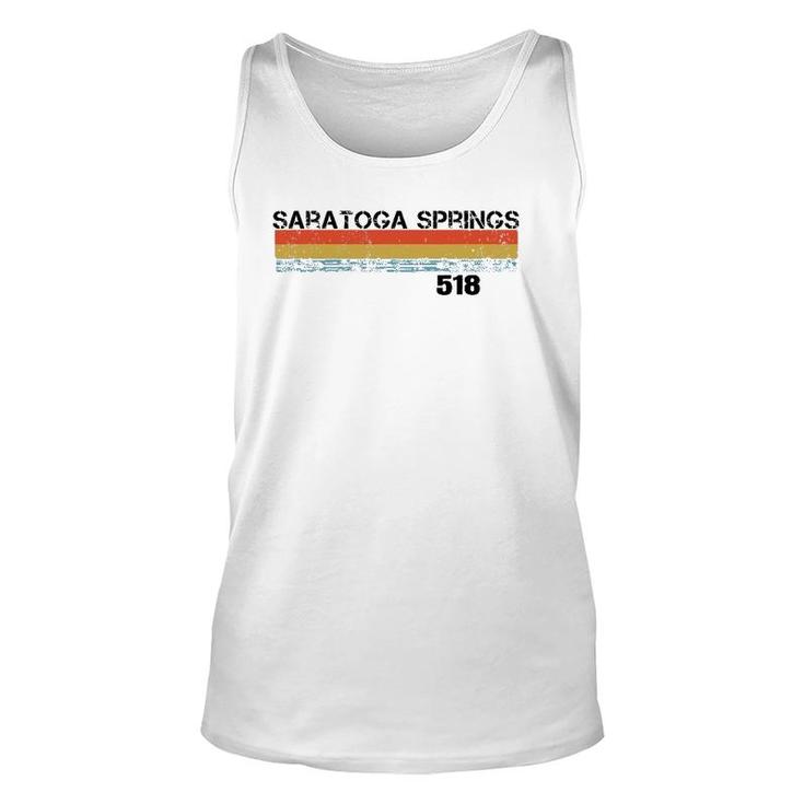 Saratoga Springs Vintage Retro Stripes Unisex Tank Top