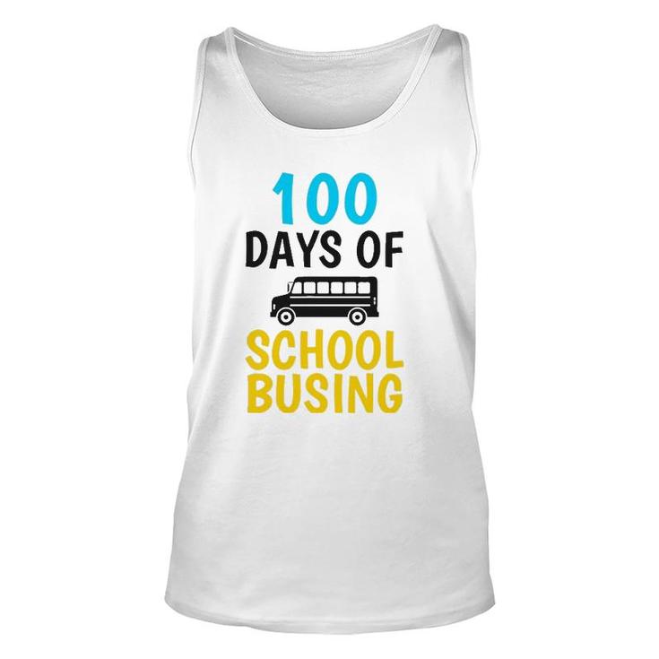 School Bus Driver 100 Days Of School Busing  Gift Unisex Tank Top