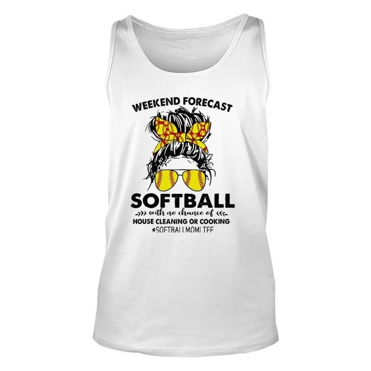 Softball With No Chance Of House Cleaning Or Cooking Messy  Unisex Tank Top