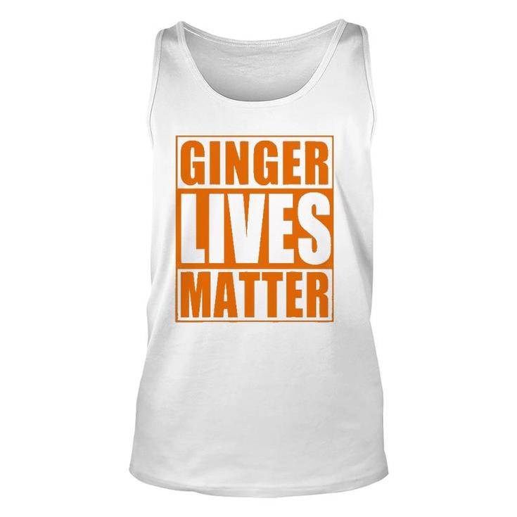 St Patricks Day Ginger Lives Matter Irish Redhead Unisex Tank Top
