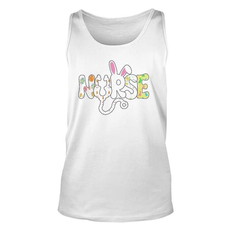 Stethoscope Scrub Nurse Life Easter Day Cute Bunny With Eggs Tank Top