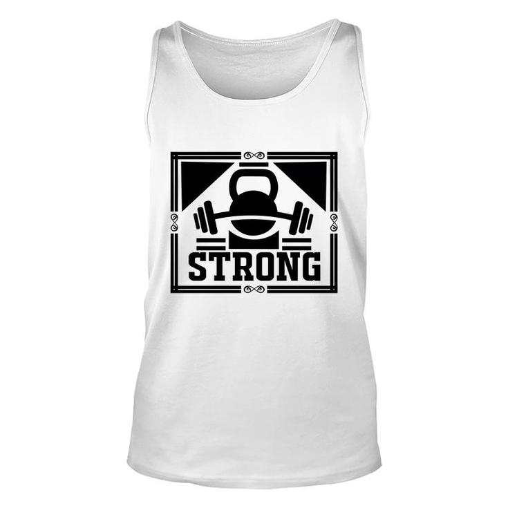 Strong Bible Verse Black Graphic Sport Great Christian Unisex Tank Top