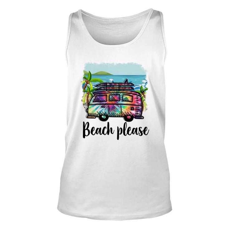 Summer Time Beach Please Retro Summer Beach Unisex Tank Top