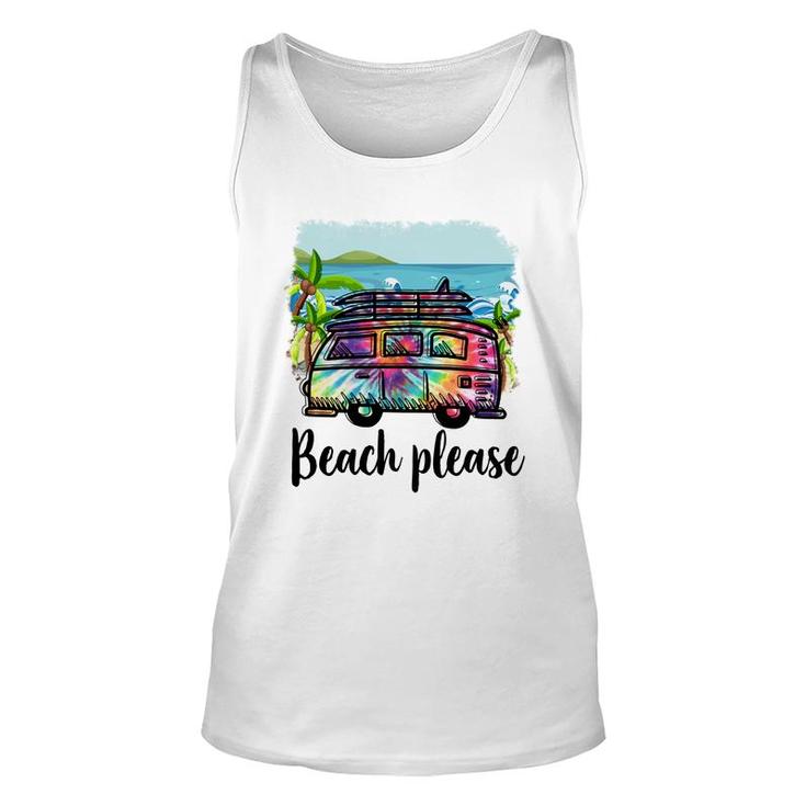 Summer Time Beach Please Retro Summer Beach Unisex Tank Top