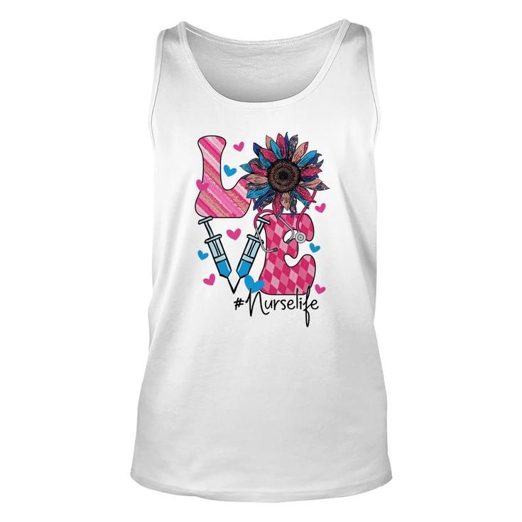 Sunflower Nurse Life Love Heart Job Title New 2022 Unisex Tank Top