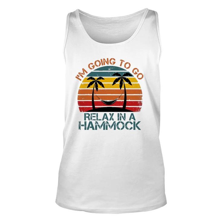 Mens Sunset Hammock Quote Summer Beach Party Cool Hammock Tank Top
