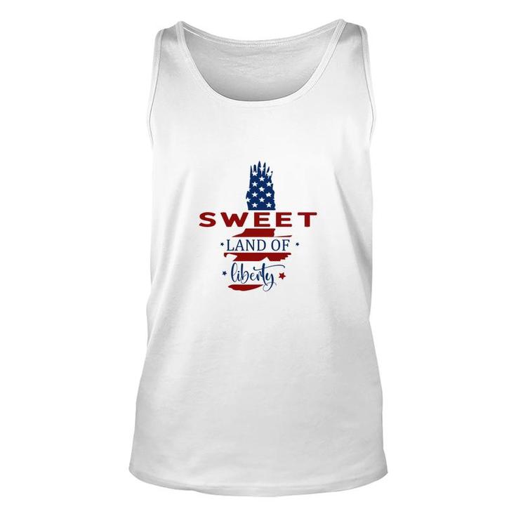 Sweet Land Of Liberty July Independence Day 2022 Unisex Tank Top