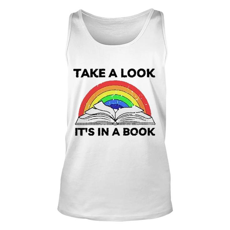 Take A Look Its In A Book Funny New Trend 2022 Unisex Tank Top