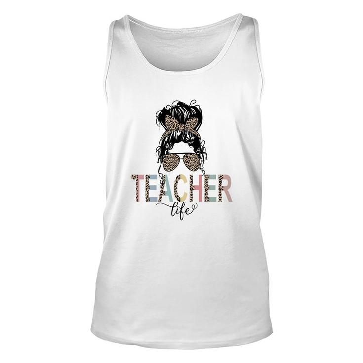 Teacher Life Leopard Badass Teacher Gift Unisex Tank Top