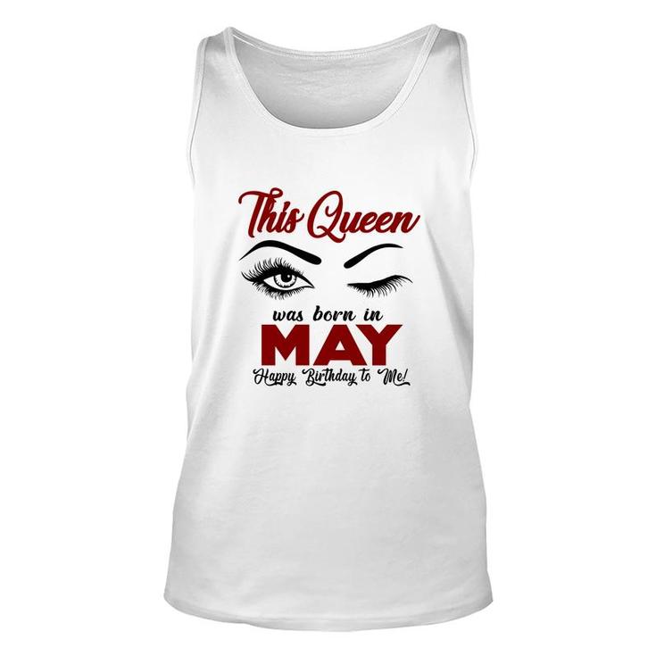 This Queen Was Born In May Red Version Design Unisex Tank Top