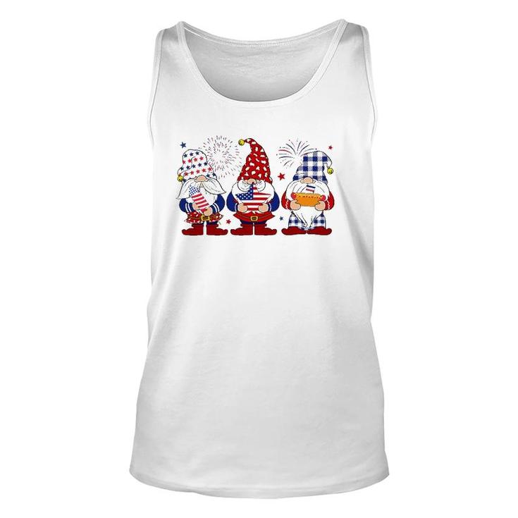 Three Gnomes 4Th Of July Independence Day American Flag Gift Unisex Tank Top