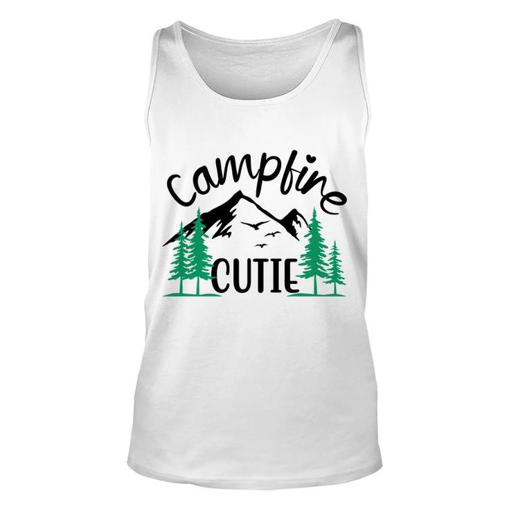 Travel Lover  Has Camp With Campfire Cutie In Their Exploration Unisex Tank Top