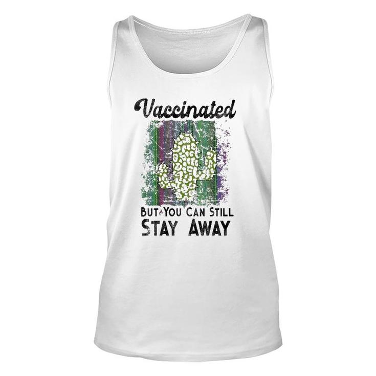 Womens Im Vaccinated But You Can Still Stay Away From Me Introvert V-Neck Tank Top