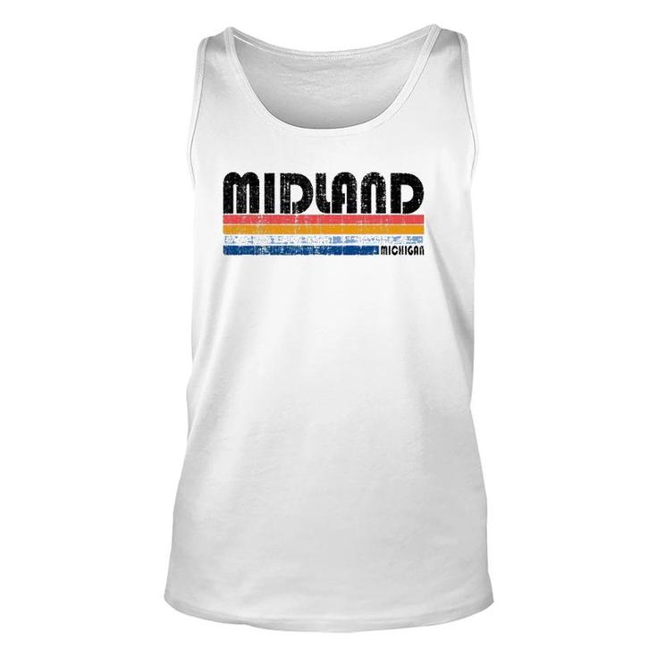 Vintage 70S 80S Style Midland Michigan Unisex Tank Top