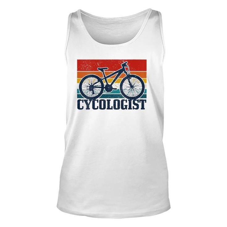 Womens Vintage Cycologist Mountain Bike Mtb Cycling V-Neck Tank Top