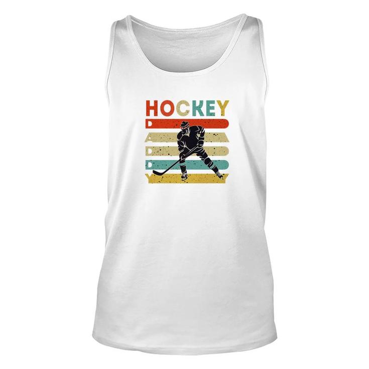 Vintage Ice Hockey Daddy  Fathers Day Hockey Gifts Premium Unisex Tank Top