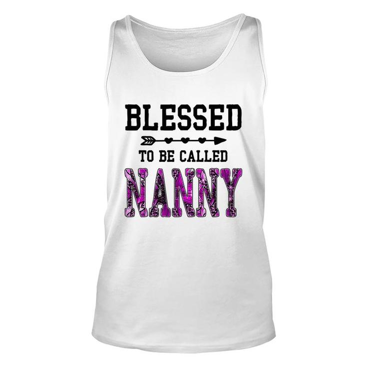 Womens Blessed To Be Called Nanny  Mothers Day Floral Grandma   Unisex Tank Top