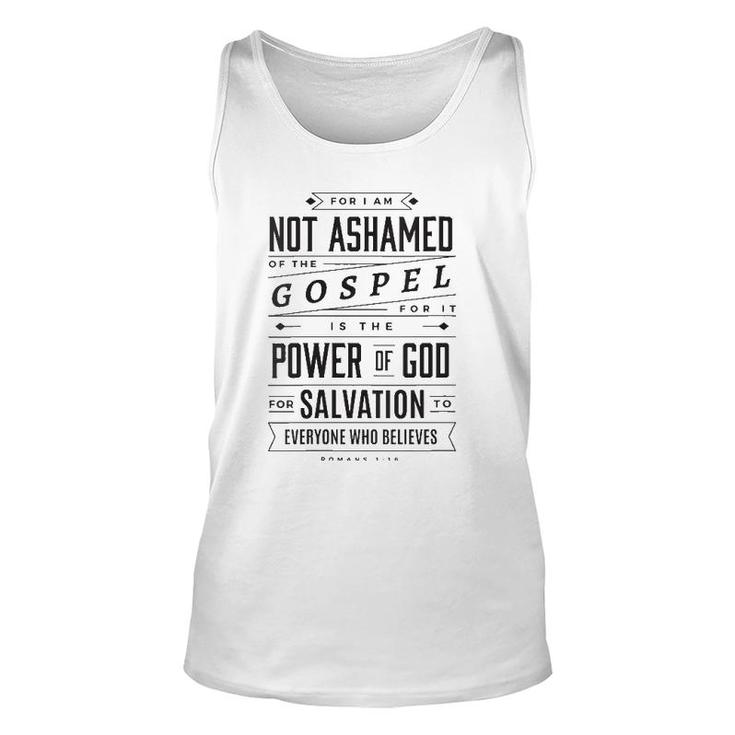 I Am Not Ashamed Of The Gospel Christian Bible Verse V-Neck Long