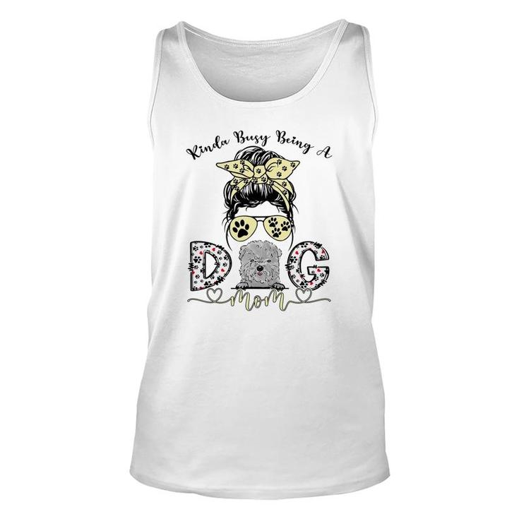 Womens Kinda Busy Being A Best Dog Mom Ever Bolognese Dogs Messy Unisex Tank Top