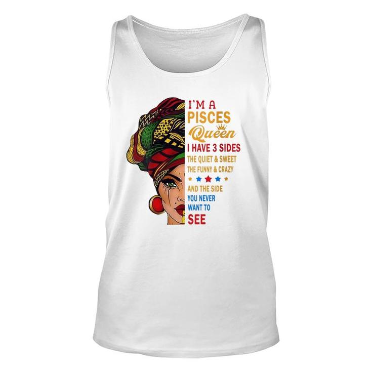 Womens Pisces Queens Are Born In February 19- March 20 V-Neck Unisex Tank Top