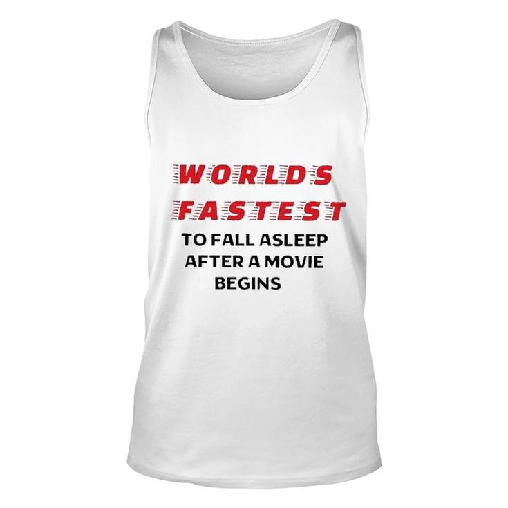 Worlds Fastest To Fall Asleep After A Begins 2022 Trend Unisex Tank Top