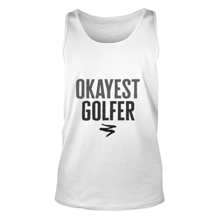 Worlds Okayest Golfer Funny Gift  Unisex Tank Top