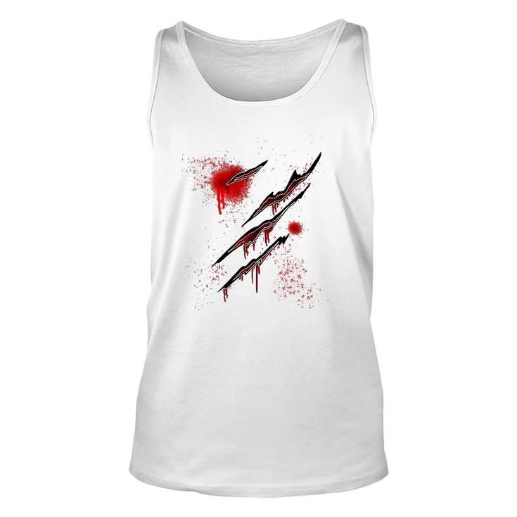 Zombie Ripped  Blood Red Zombie  Zombie Wounds Unisex Tank Top