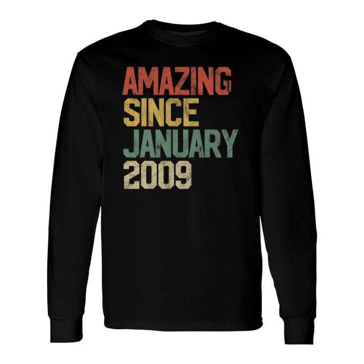 13 Years Old Amazing Since January 2009 13Th Birthday Long Sleeve T-Shirt