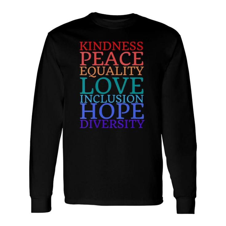2021 Human Rights Peace Love Inclusion Equality Diversity V-Neck Long Sleeve T-Shirt T-Shirt