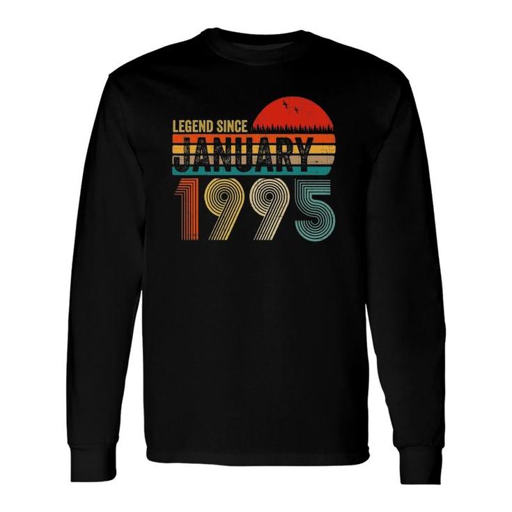 26 Years Old Retro Birthday Legend Since January 1995 Ver2 Long Sleeve T-Shirt